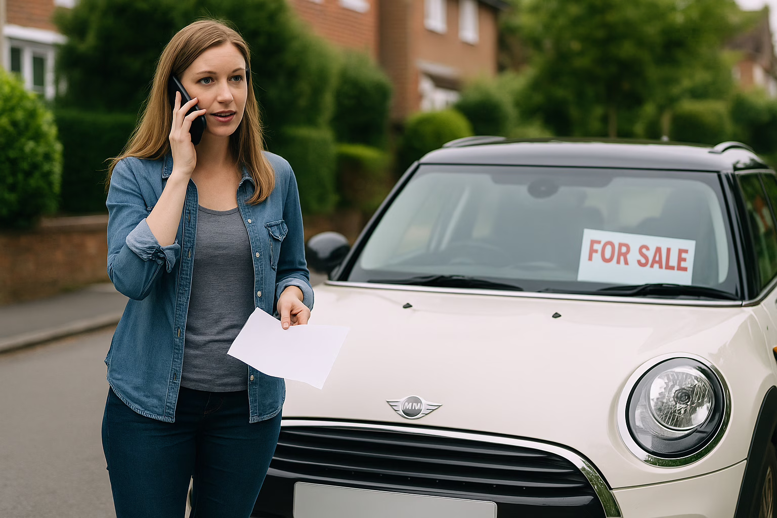 Lady selling her mini