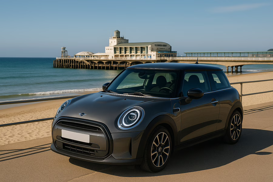 Mini Parked on Seafront